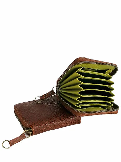 PAULINE mini Wallet hazeltnut Bison Leather